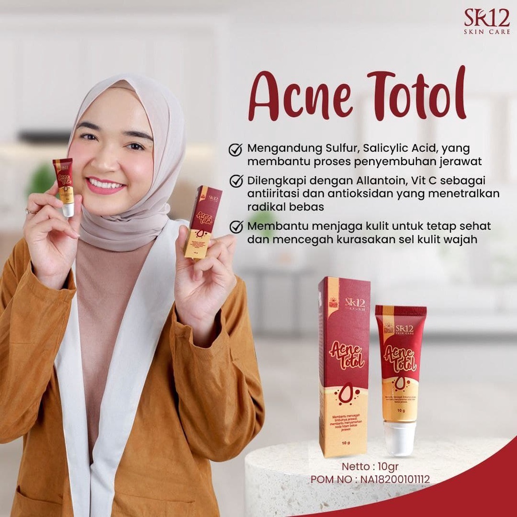 OBAT KRIM JERAWAT BPOM Acne Totol SR12 Penghilang Jerawat Cream Acne Menghilangkan Menyamarkan BLILA