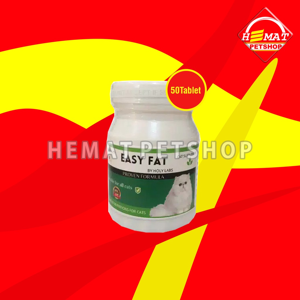 Easy Fat Vitamin Suplemen Penggemuk Penambah Nafsu Makan Kucing 50 kap