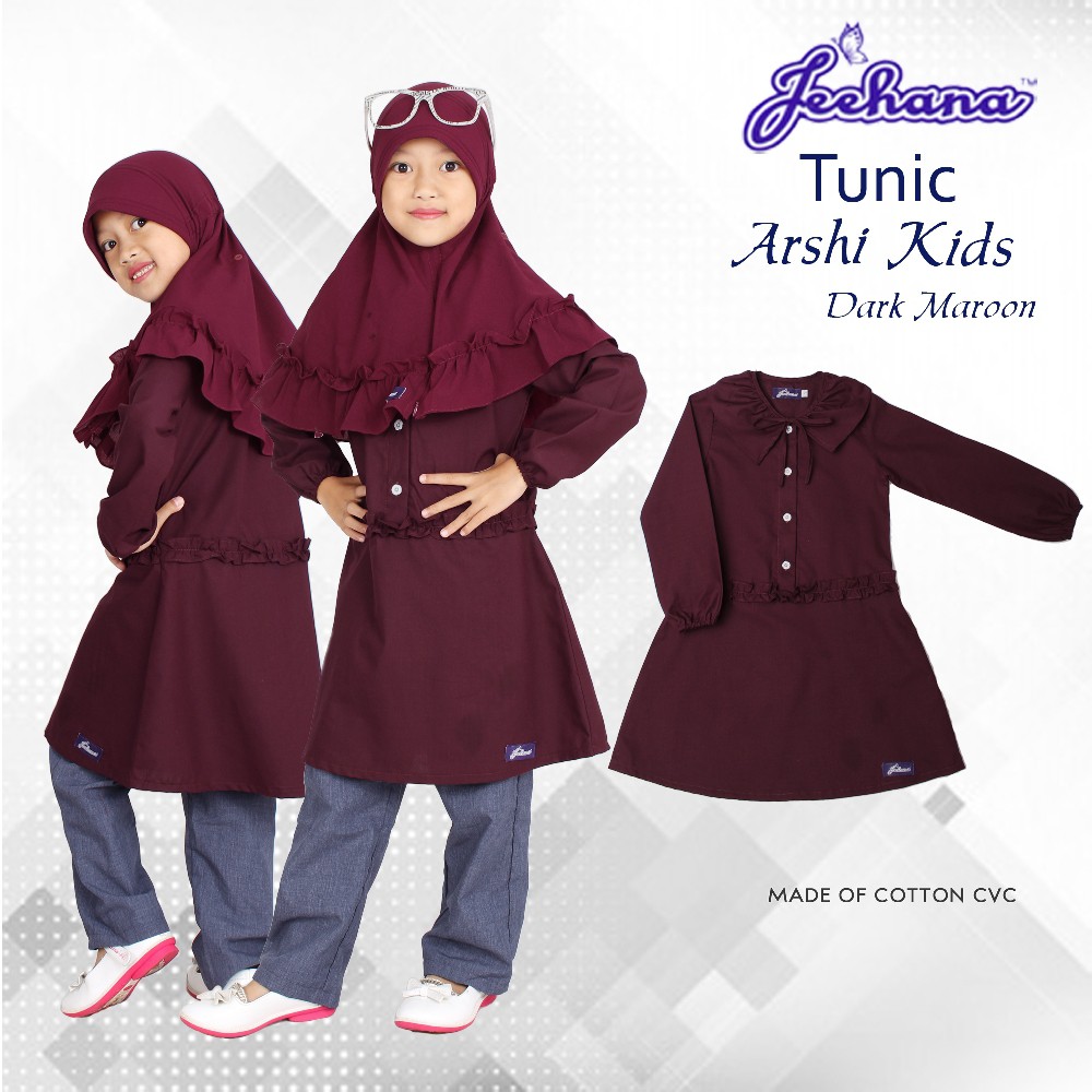 Arshi Tunik Kids / Hanya Baju Atasan Anak Perempuan Lengan Panjang/ Couple JEEHANA