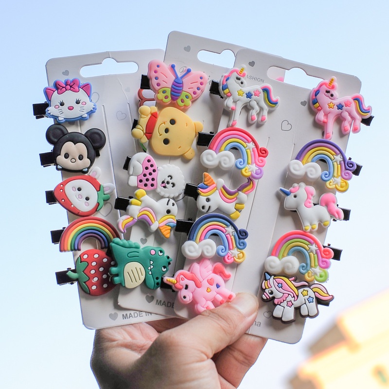 [10pcs]Jepit Rambut Motif Karakter Kartun Jedai Poni Jepitan Rambut Anak Character Hair Clip