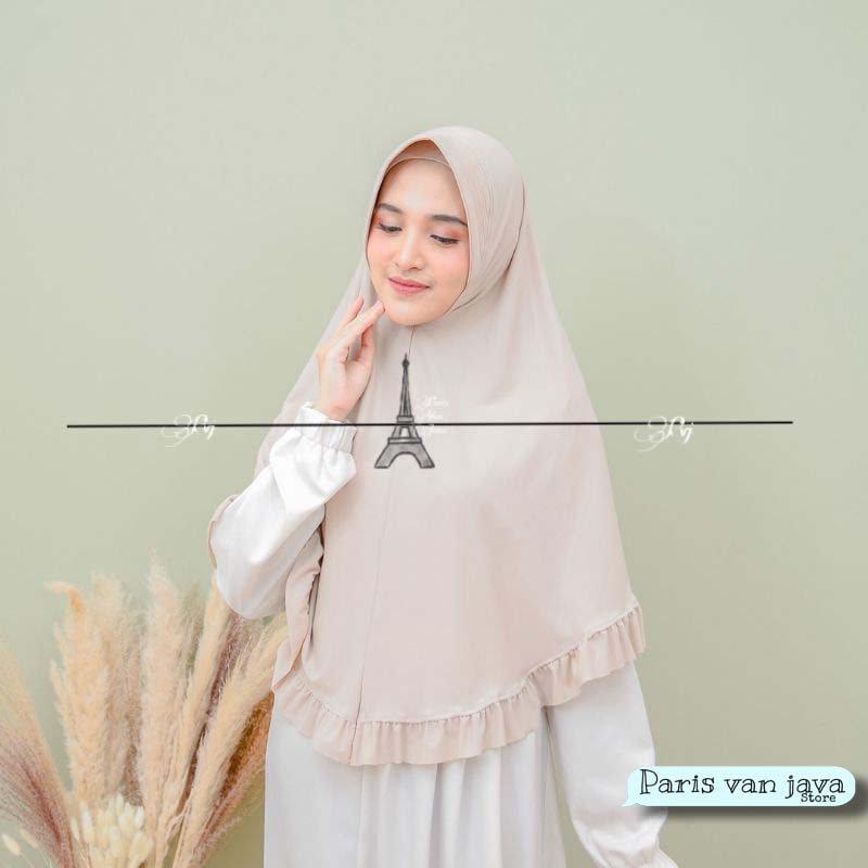 Khimar Rempel Jersey Aleeya | Bergo Hamidah Rempel Jersey Simple Ped Jumbo | Hijab Rempel Jumbo| Kerudung Motif Rampel |Hijab Motif Rampel Jersey