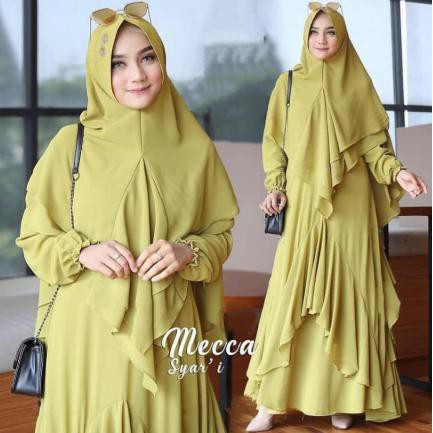 TUNIK TERLARIS FASHION WANITA MECCA SYARI FASHION MUSLIM WANITA GAMIS SYARI TERMURAH VC1