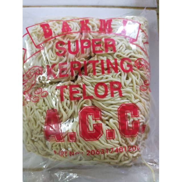 

Bakmi/mie ayam/mie mentah keriting telor Acc 500gram