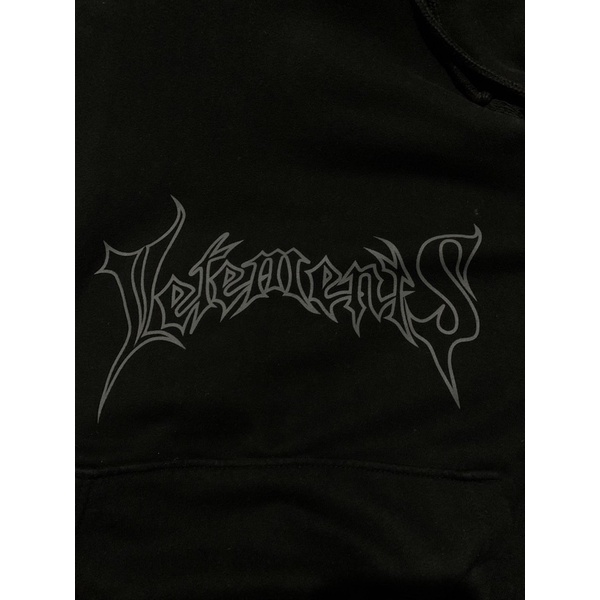 Vetements black OG metal hoodie