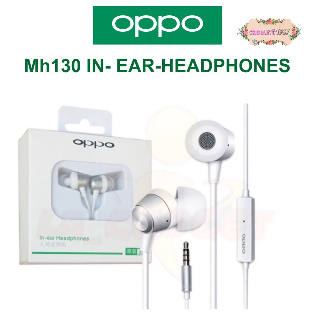 MH130 Headsfree Headset earphone Hf oppo original 100% F9 a5s A5 a9 a12 a53 a52 a92 2020 CS1757