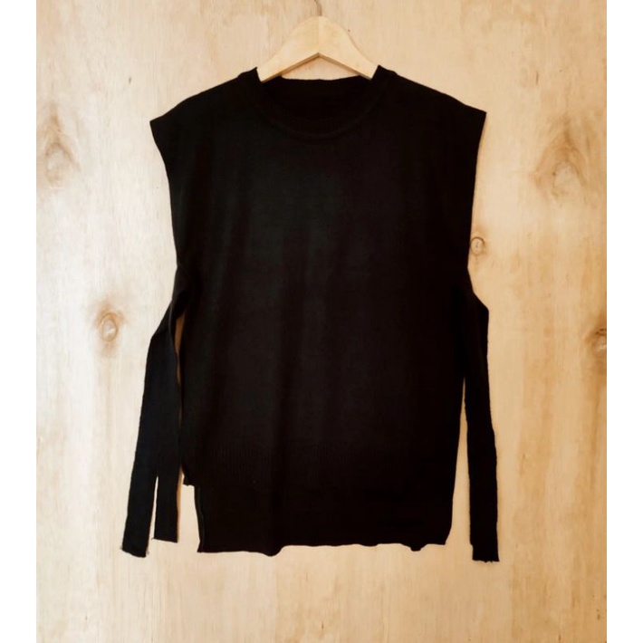 VEST TALI SAMPING WARNA HITAM SECOND KOREAN STYLE