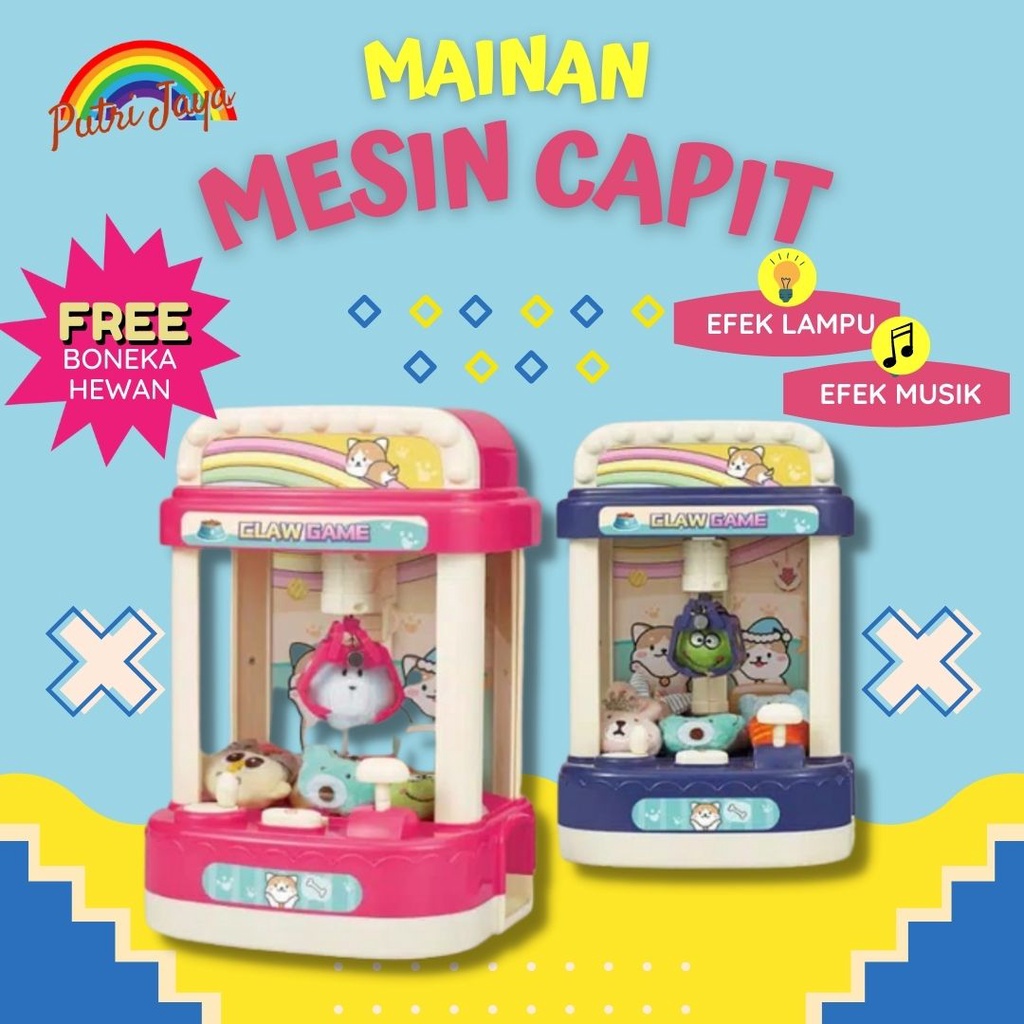 Mainan Mesin Capit Boneka / Mainan Claw Game/Claw Machine Mini