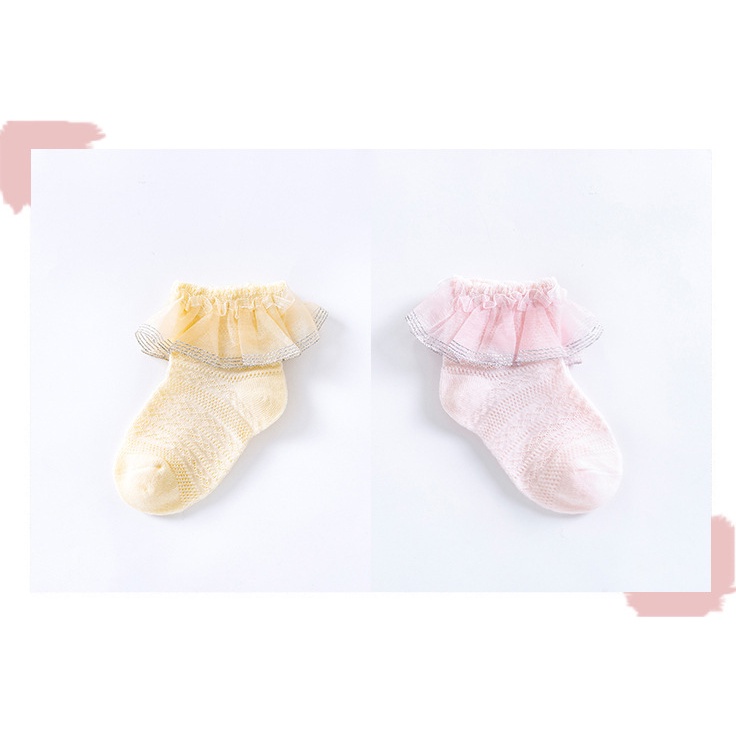 MARKAS KS12 Kaos Kaki Renda Bayi Perempuan Katun Baby Socks Nyaman