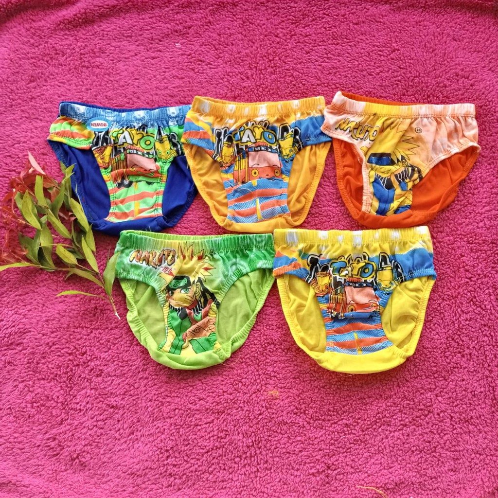Celana dalam karakter kartun tayo naruto anak cowok laki bayi baby balita