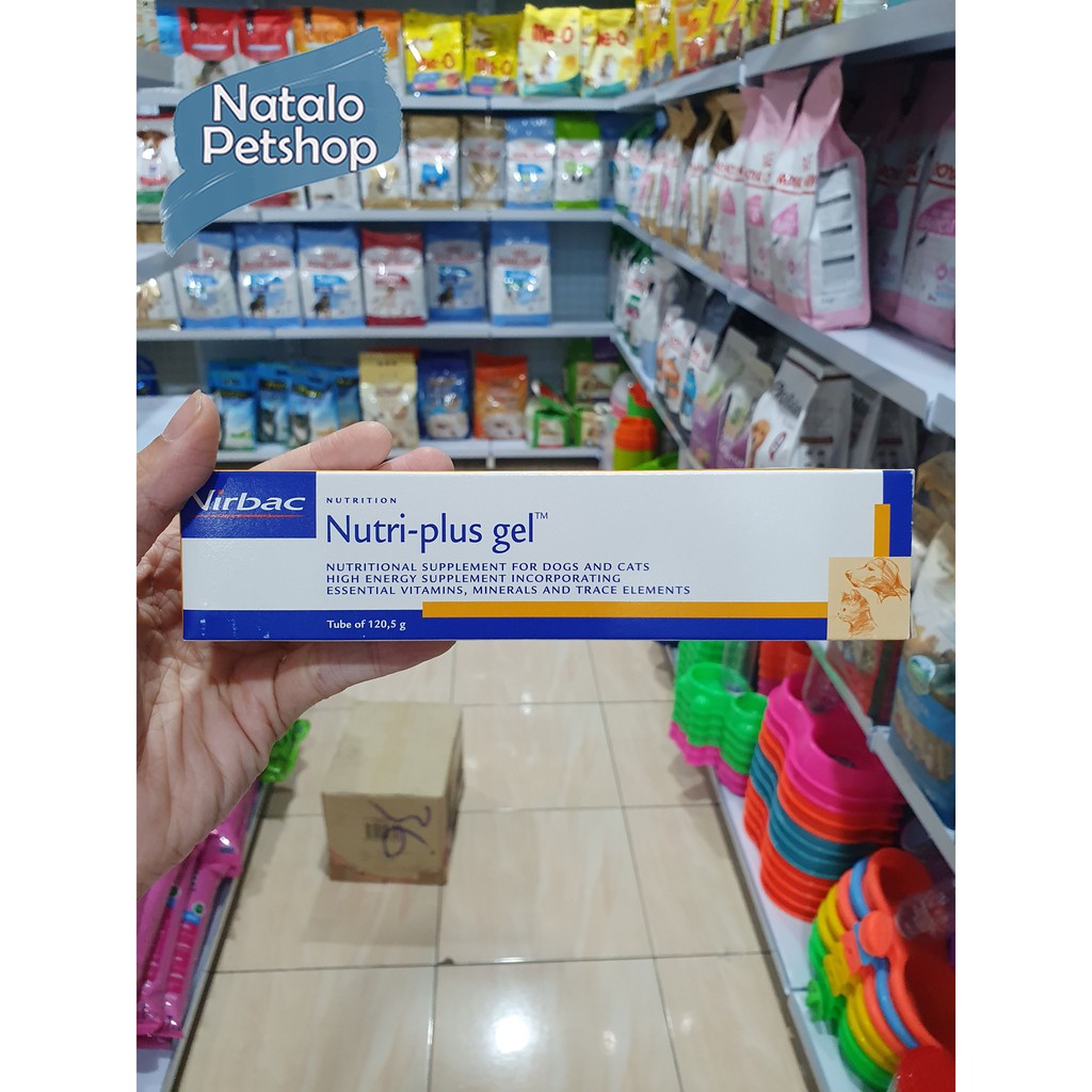 Nutri plus Gel 120.5Gr /Virbac ORIGINAL/Vitamin/Suplemen/Anjing/Kucing/Hewan Sehat