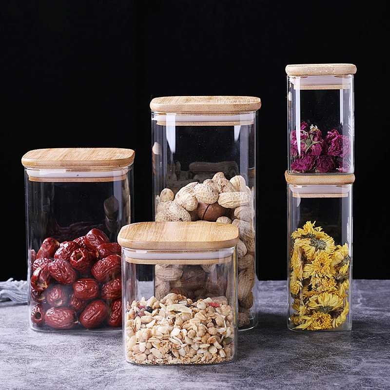 Toples Kaca Penyimpanan Makanan Glass Storage Jar HOCHAN - HC1019