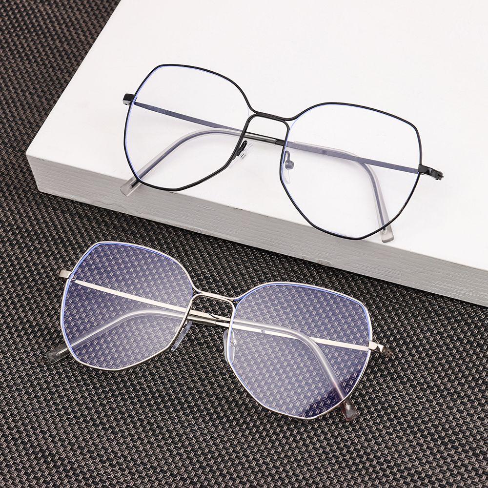 Lily Blue Light Blocking Glasses Frame Metal Anti Kelelah Mata Untuk Wanita Pria Kacamata Baca