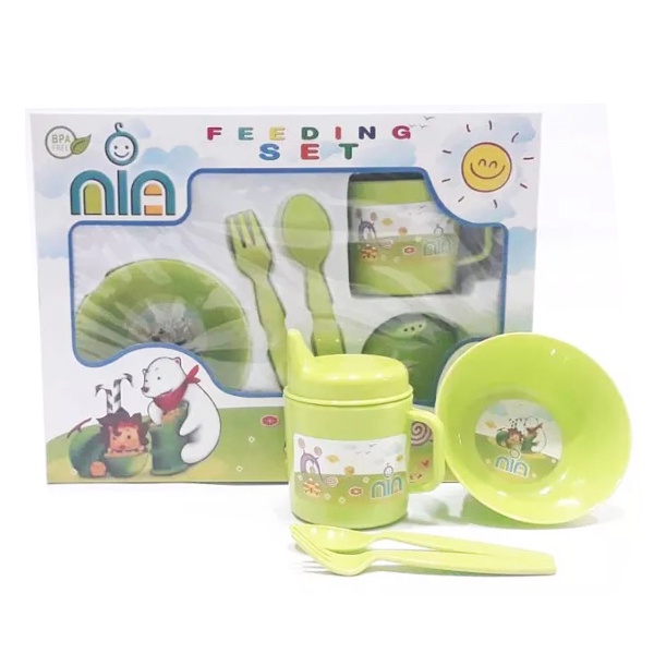 Feeding Set Tempat Makan Bayi Nia Small Bahan Plastik