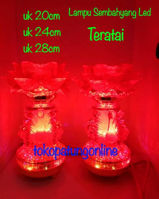 Lampu Sembahyang Teratai Led Kaki Menyala Full 023