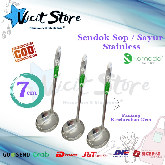 Sendok Sop / Sayur Stainless Komodo 7cm