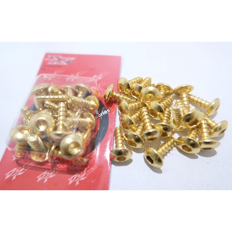 baut body probolt yamaha gold DER THAILAND kunci L harga 1 pack isi 20