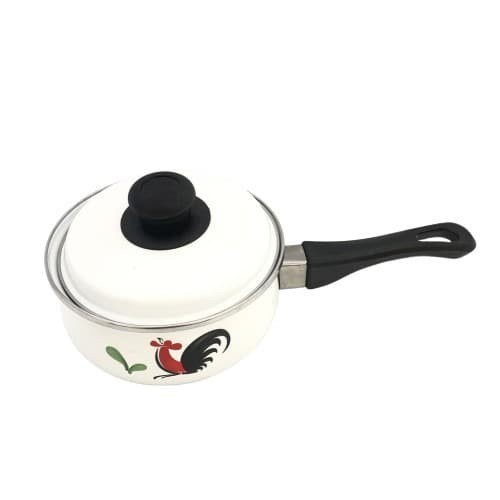 perlatan dapur Kedaung Kukuruyuk Panci Saus / Sauce Pot dengan Tutup Enamel 16 cm panci presto serba