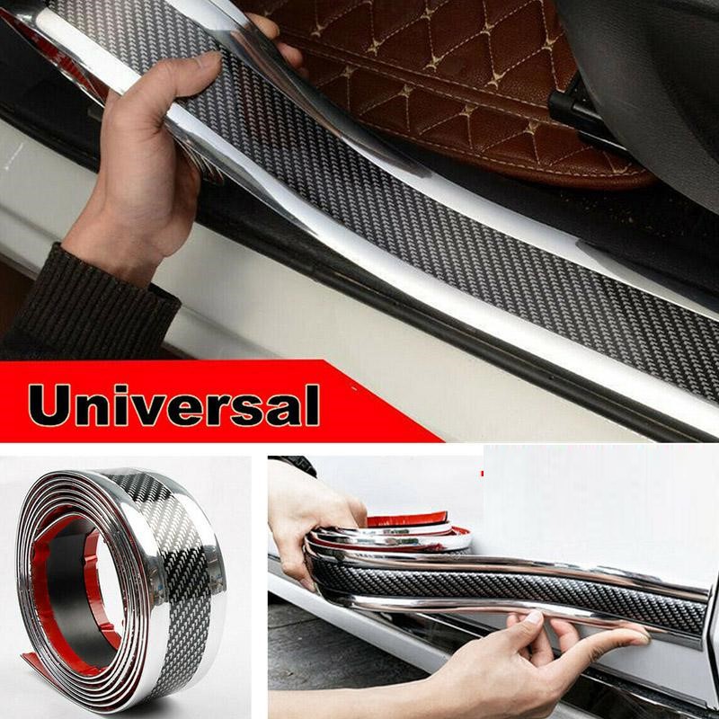 List Metal Carbon 5D Lebar 7cm x 3m | Stiker Lip Lis Bumper Sill Plate