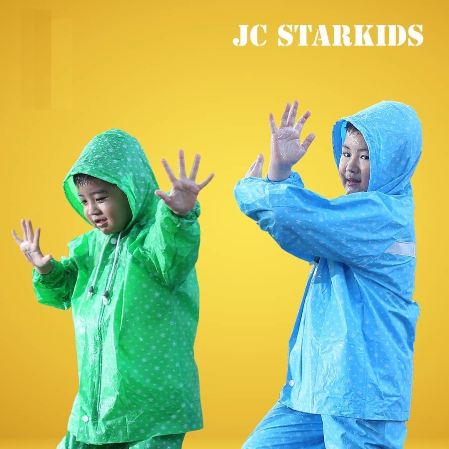 Jas Hujan Celana anak stelan STAR KID plevia type 110 seperti Kido Kids Cakep