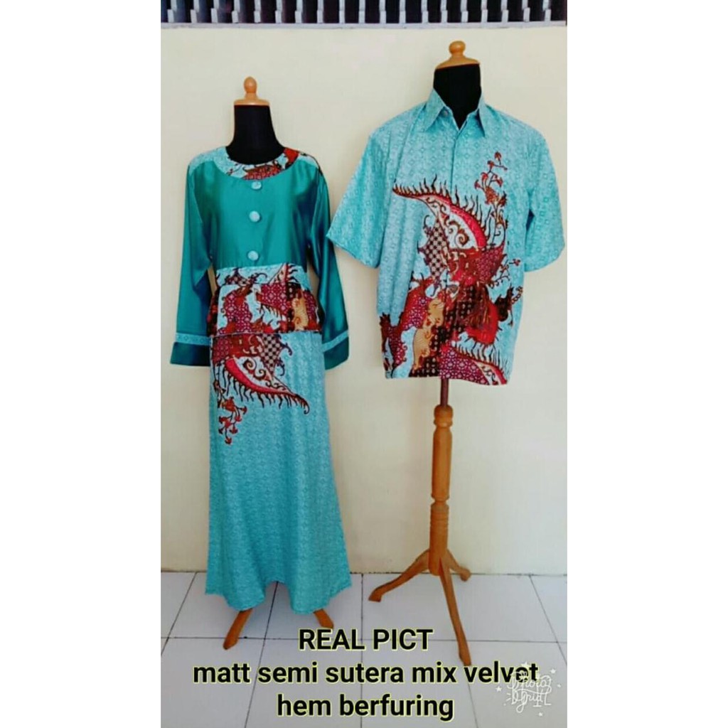 PRODUK READY... BAJU COUPLE GAMIS SEMI SUTRA HALUS FURING SARIMBIT BATIK KELUARGA MURAH