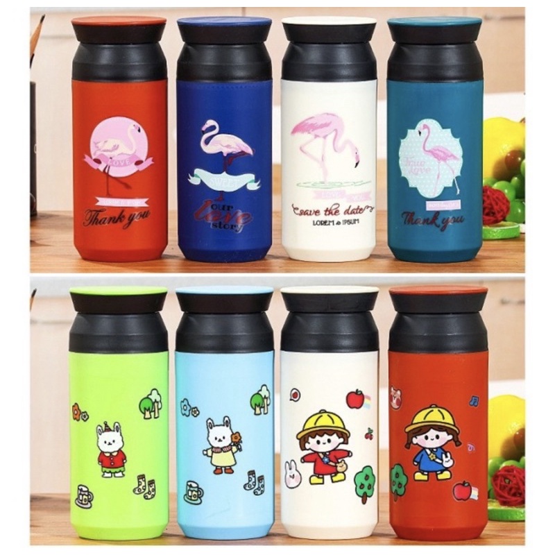 Botol Minum Kaca HX-368 - Botol Minum Kaca Karakter Cartoon HX-368 -