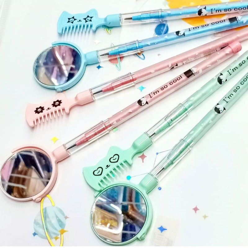 

pensil susun sisir dan kaca