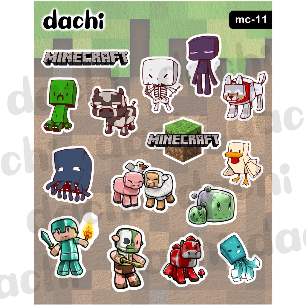 

Dachi Stickers Minecraft-11 Peel Off