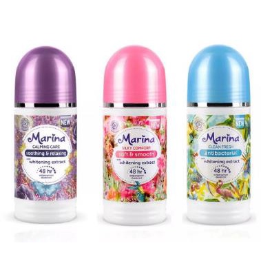 ^ KYRA ^ Marina Deodorant Roll On Antiperspirant Menghilangkan Bau Ketek Dengan Whitening Extract