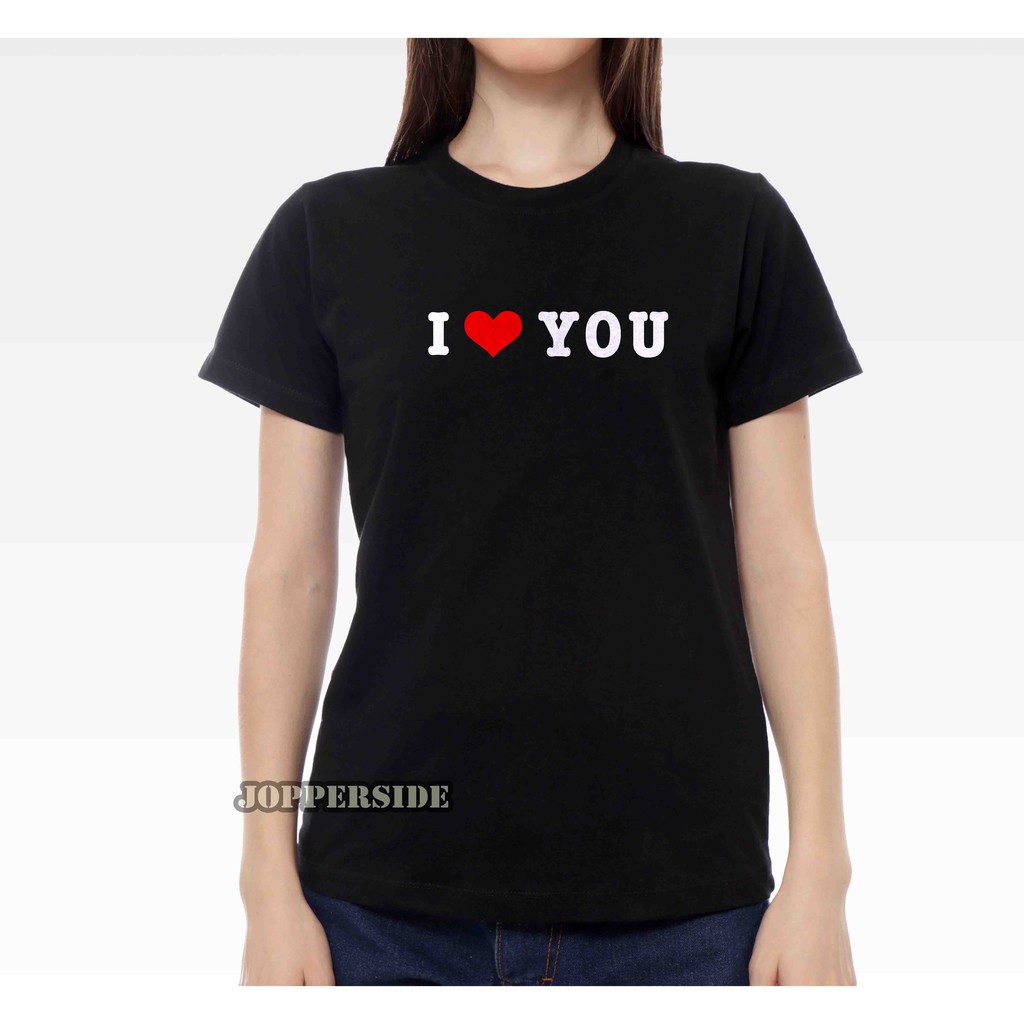 JOPPERSIDE T SHIRT KAOS DISTRO WANITA PEREMPUAN SLIMFIT ORIGINAL PREMIUM I LOVE YOU TW14