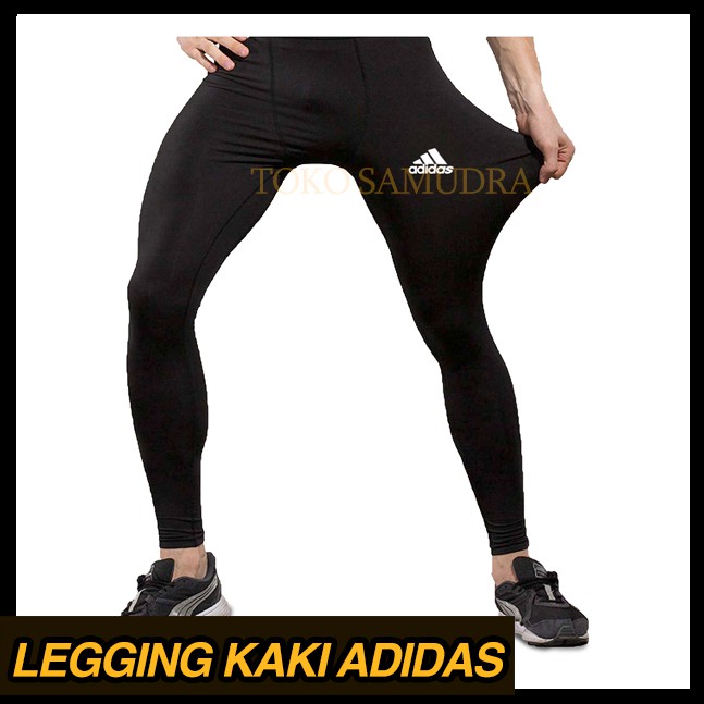 Celana Legging/Manset Pria/Wanita ADIDAS Senam Olahraga Futsal