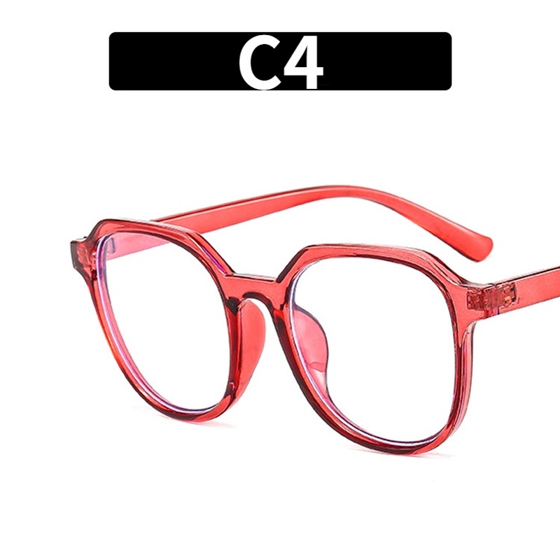 (YUZHU) COD Kacamata Fashion Korea Anti Cahaya Biru Irregular Retro Jelly Color Glasses untuk Wanita/Pria