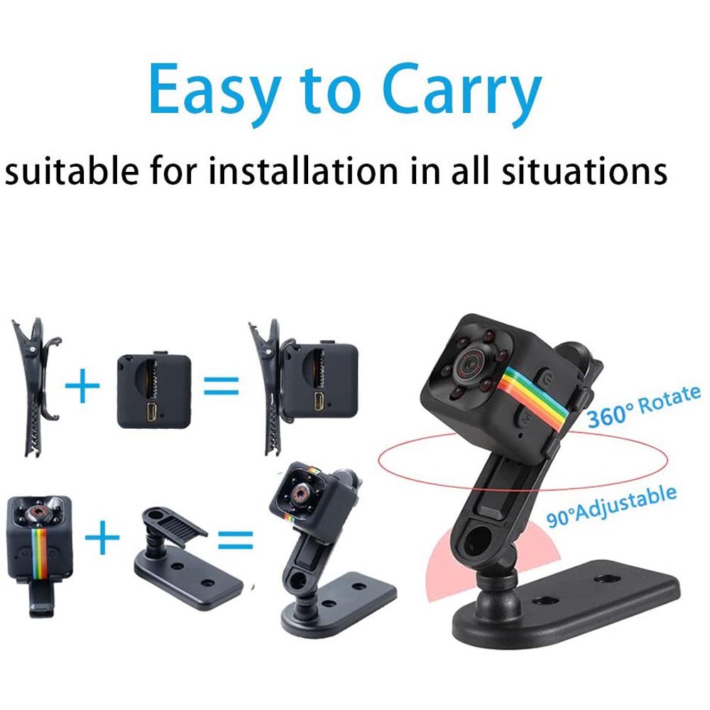 Spy Cam Camera Mini DVR SQ11 Full HD 1080P 12Mp Night Vision Mini Sport Cam Kamera Pengintai Mini Video Recorder Memori-8
