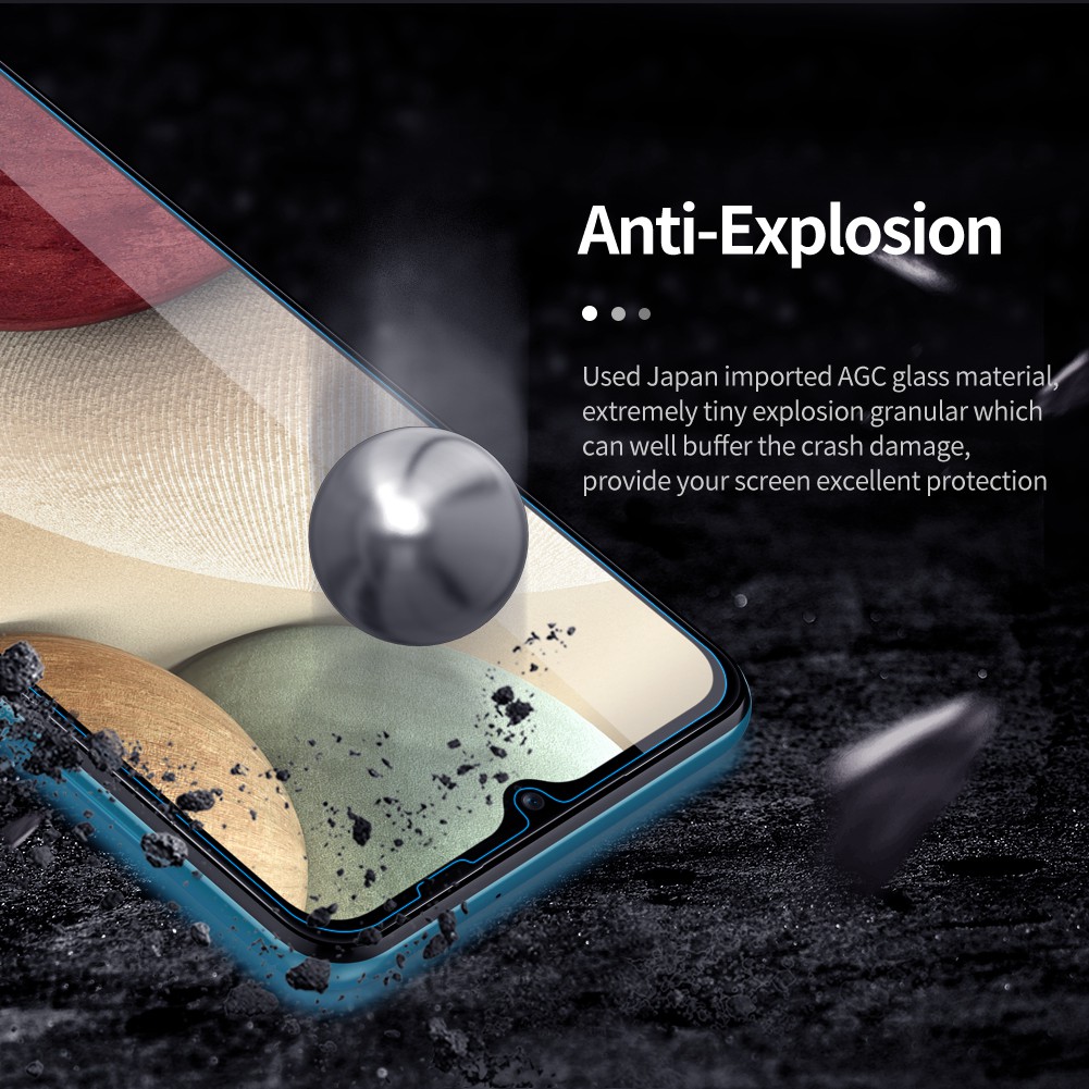 Tempered Glass SAMSUNG Galaxy A12 Nillkin Amazing H+ Pro Anti Gores