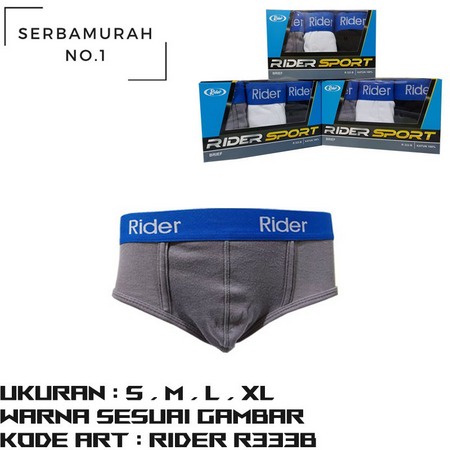 CD Rider Sport R 333 B Biru | Celana Dalam Rider R333B Pria Dewasa | Pakaian Dalam  Laki Laki Dewasa | Open Sorx