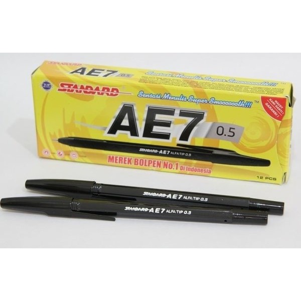 

Ballpoint Pulpen 0.5 Standard AE7-Hitam (satuan)
