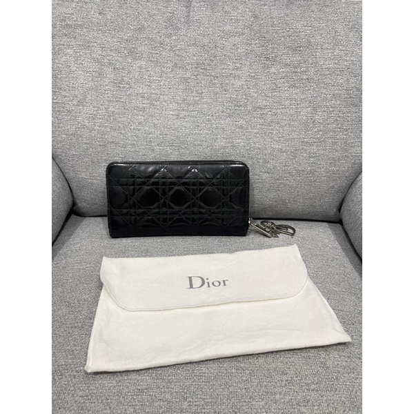 PRELOVED BLACK DOMPET DIOR WALLET EX BUTIK PLAZA INDONESIA
