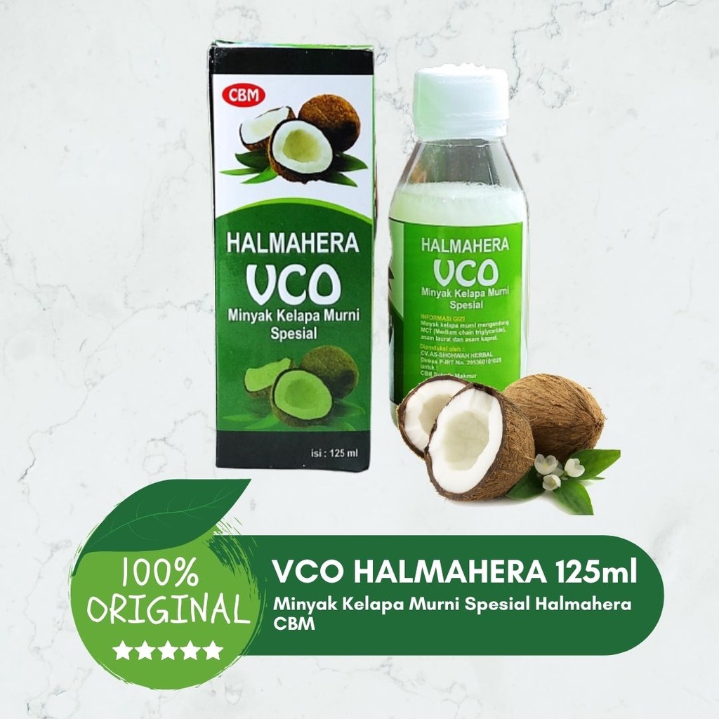 

ORIGINAL VCO Halmahera 125ml Minyak Kelapa Murni | Minyak VCO Pure