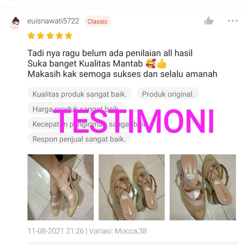 sendal brukat wanita terbaru hak tahu 5cm/heels pesta wanita sandal hak tinggi/sandal kondangan wedding shoes/sandal selop brukat wanita terbaru kekinian bisa cod bayar di tempat