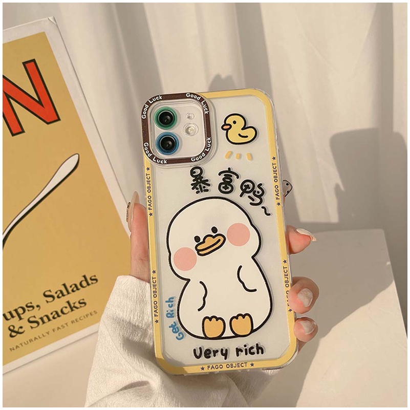 Soft Case Silikon Motif Bebek Putih Untuk Xiaomi Redmi Note 11 11s 10s 9 8 Pro 10A 10C 10 9A 9C 9T Mi 11 Lite 11T Pro Poco F3 X3 NFC Pro