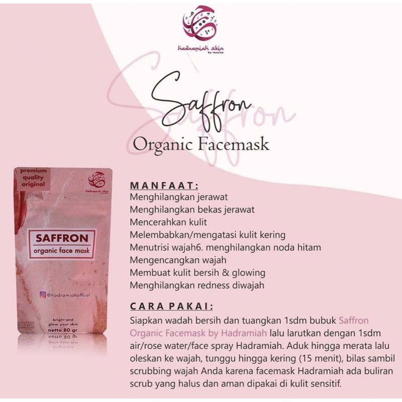 Face mask saffron