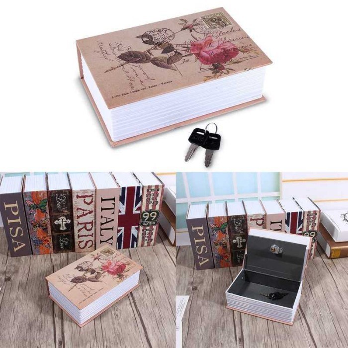 

Brangkas Mini Buku Kotak Rahasia / Brankas Mini Celengan - Rose