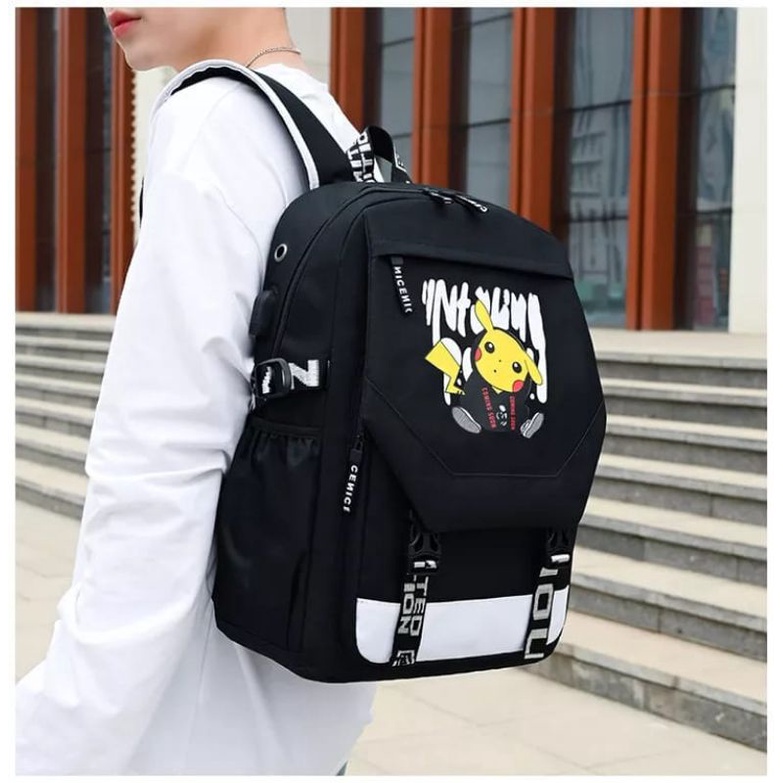 Tas Backpack Korea Stel Karakter Picaku