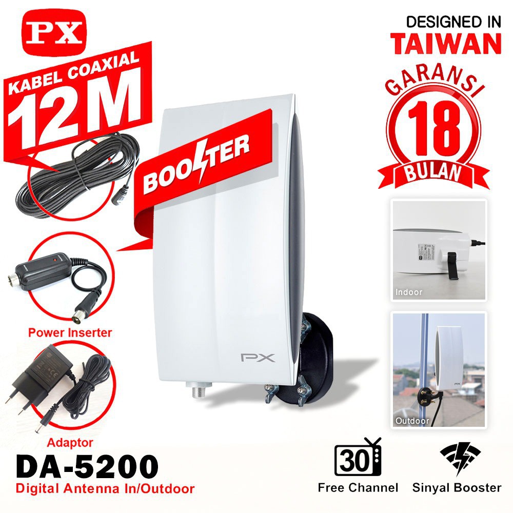 Antena TV Digital PX DA 5200 Indoor/Outdoor