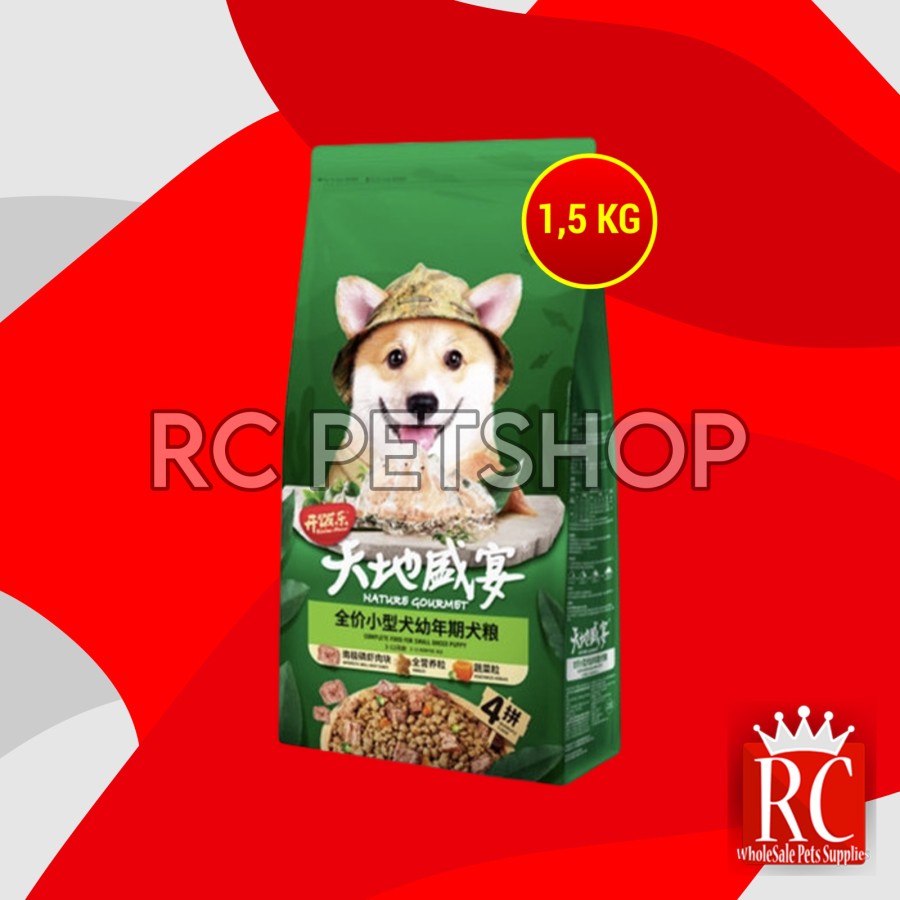 Kitchen Flavor Small Breed Dog Food Dry Puppy Makanan Anjing 1.5 KG