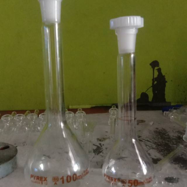 Jual Labu Ukur Volumetric Flask Ukuran 100ml Pyrex Shopee Indonesia 2668