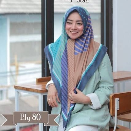 HIJAB SEGIEMPAT PRINTING DIGITAL REQUEST MOTIF - SIZE  &amp; NAMA || Eleeya Scraf