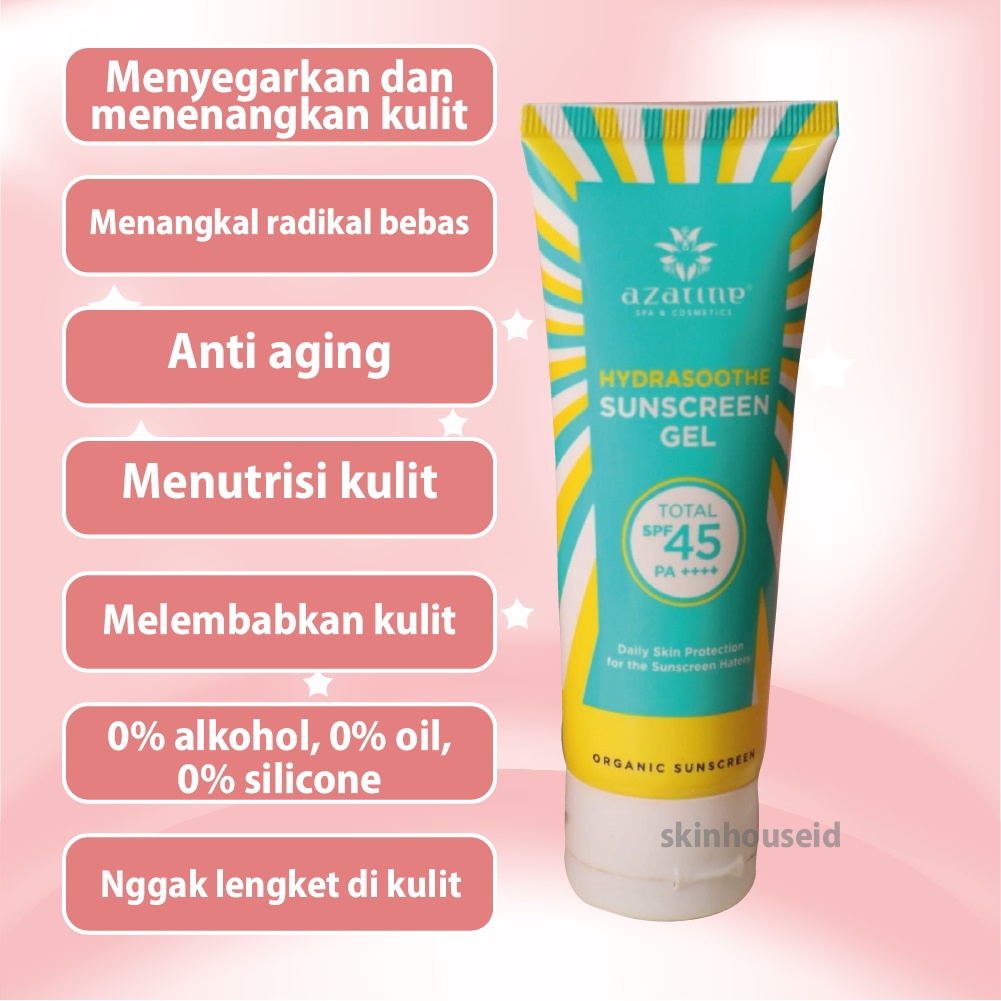 [ SKINHOUSEID ] AZARINE SUNSCREEN GEL HYDRASOTOTHE SPF 45 PA++++ | AZARINE AQUA ESSENCE  SUN SHIELD SERUM SPF 50 PA++++