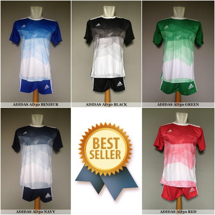 [PROMO] Setelan Futsal / Sepakbola Adidas AD30 (Baju Kaos Jersey Bola Celana)