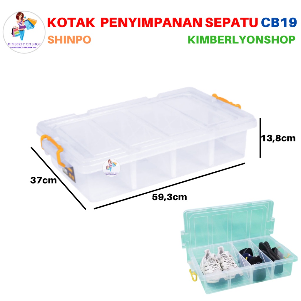 Container Box Kotak Penyimpanan 4 Sekat Shinpo Patriot CB 19