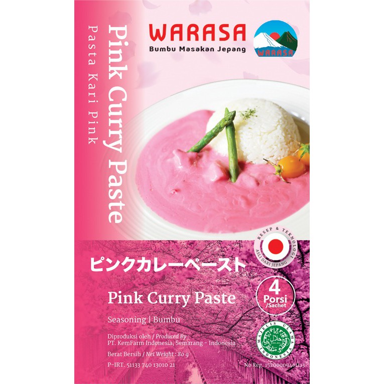 

Warasa Pink Curry Paste 80g - Pasta Kari Jepang 100% Halal